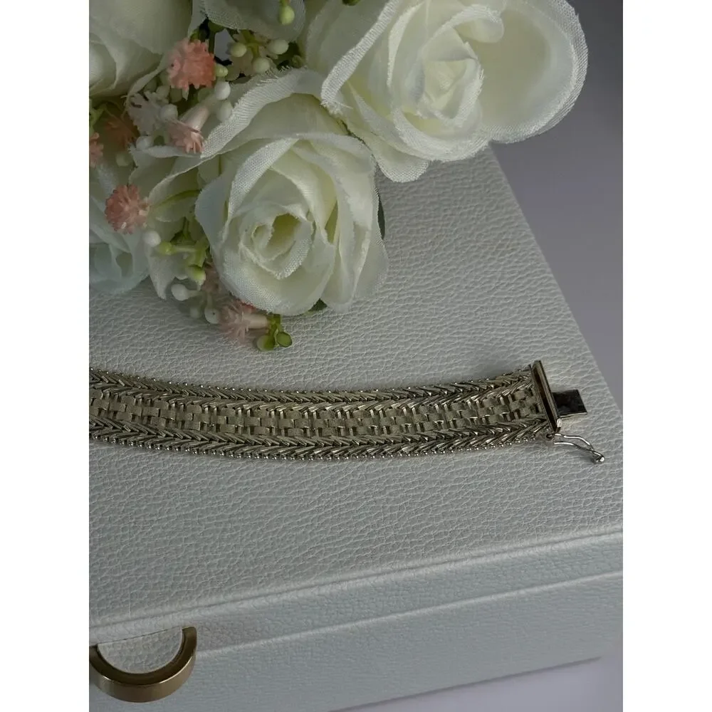 Elegant Italy Milor 925 Sterling Silver Bracelet Length 8 Inch